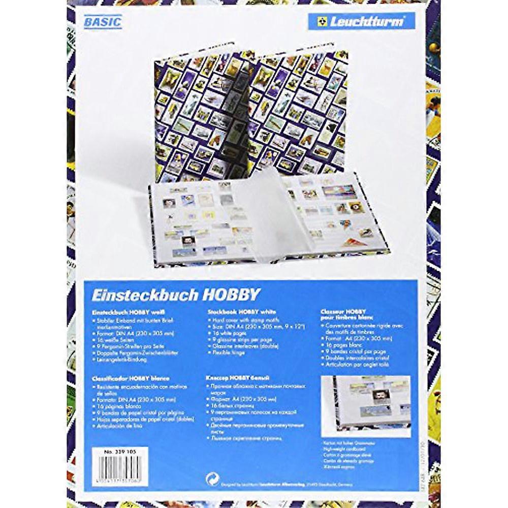 Leuchtturm Basic Stockbook Stamp Motif 16 White Pages Premium Quality Stockbook