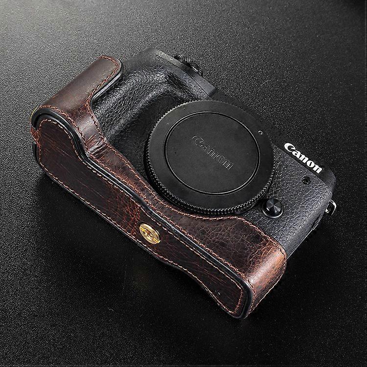 For Canon M6 M62 Mark Ii Camera Bodysuit For Leather Camera Case Handle Half Bag