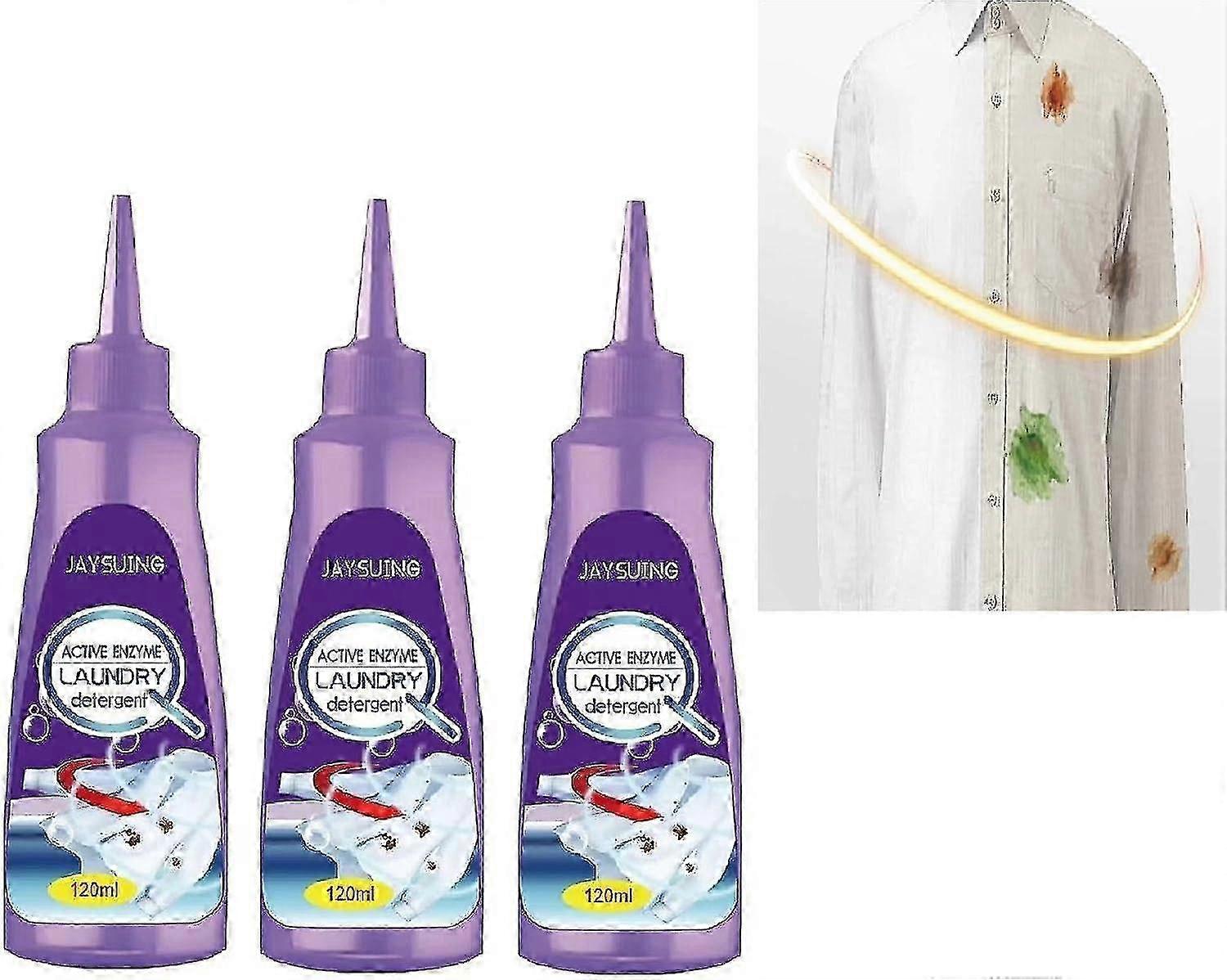 Jaysuing Active Enzyme Wäschefleckenentferner - Weißes Hemd Wächter, Mehrzweck-Reinigungskleidung Notfallwaschmittel Lazy Laundry Artifact, ac