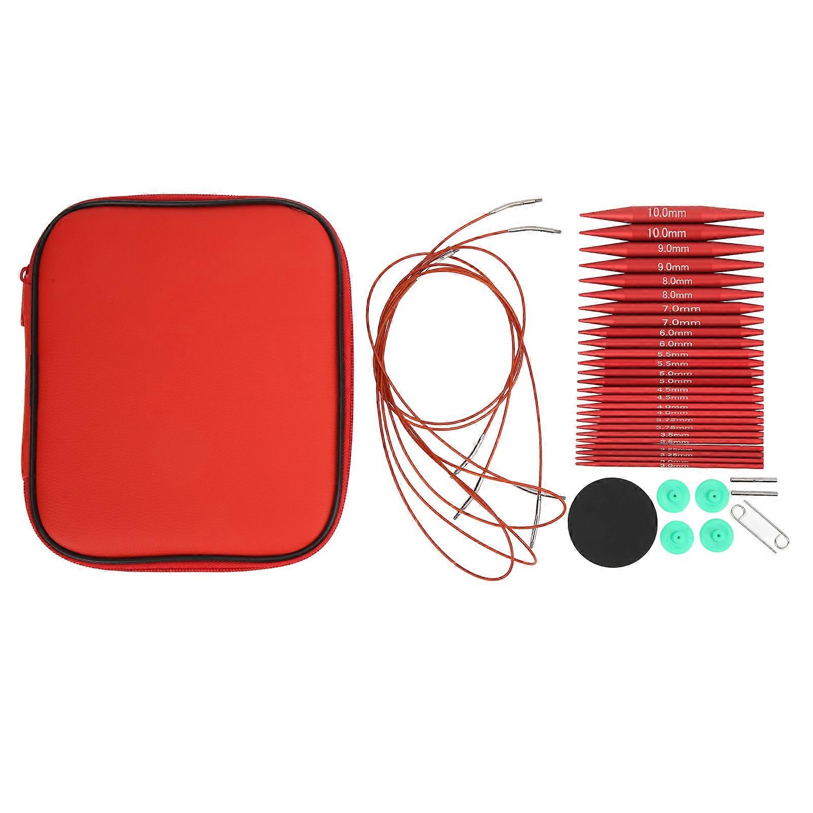 Knitting Needles Set Various Sizes Available Detachable Circular Interchangeable Knitting Needles Crochet Kit for Gift