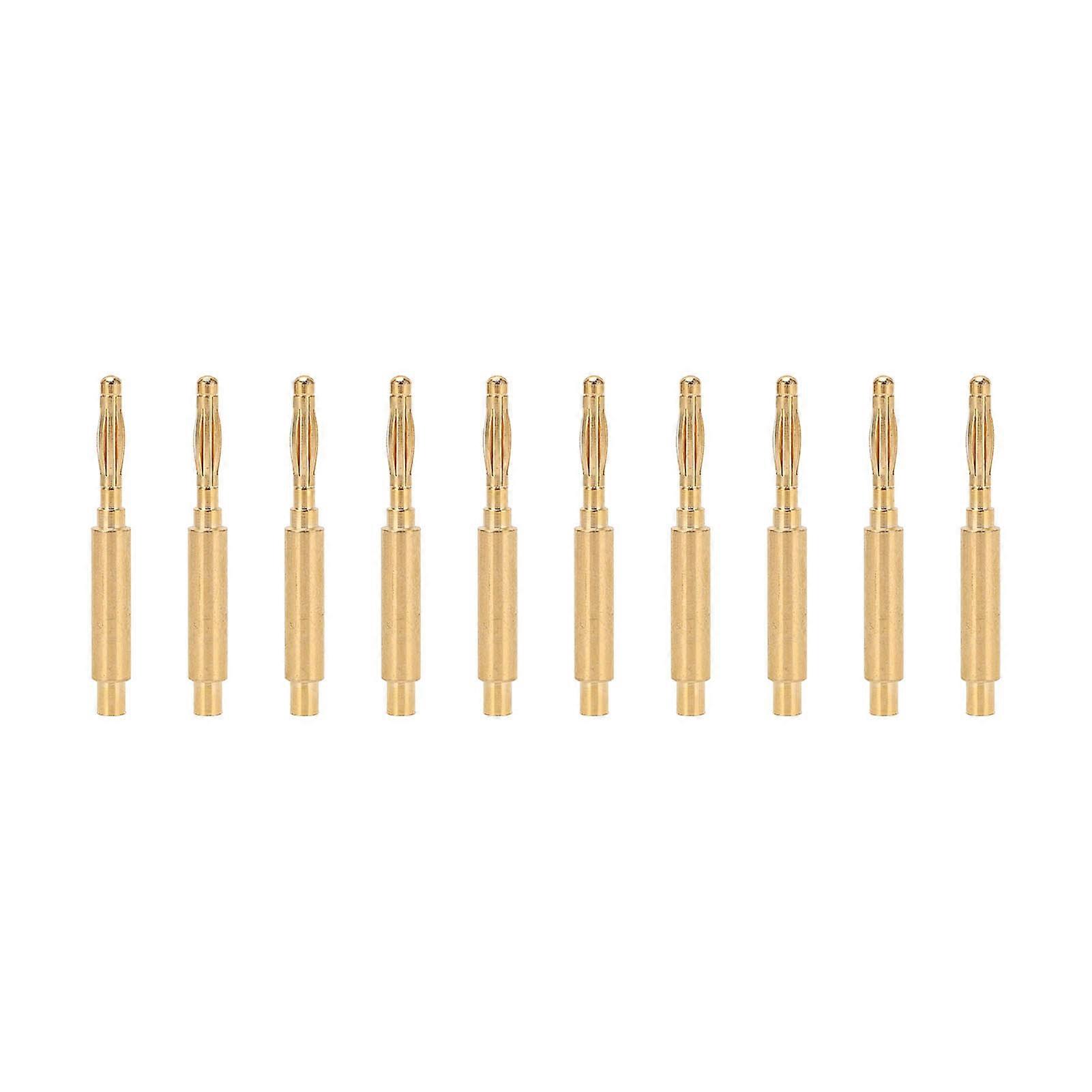 10PCS 2mm χρυσός επιχρυσωμένος συνδετήρας βουλωμάτων μπανάνας συνδετήρας βύσματος χαλκού επιδόσεων μετάδοσης