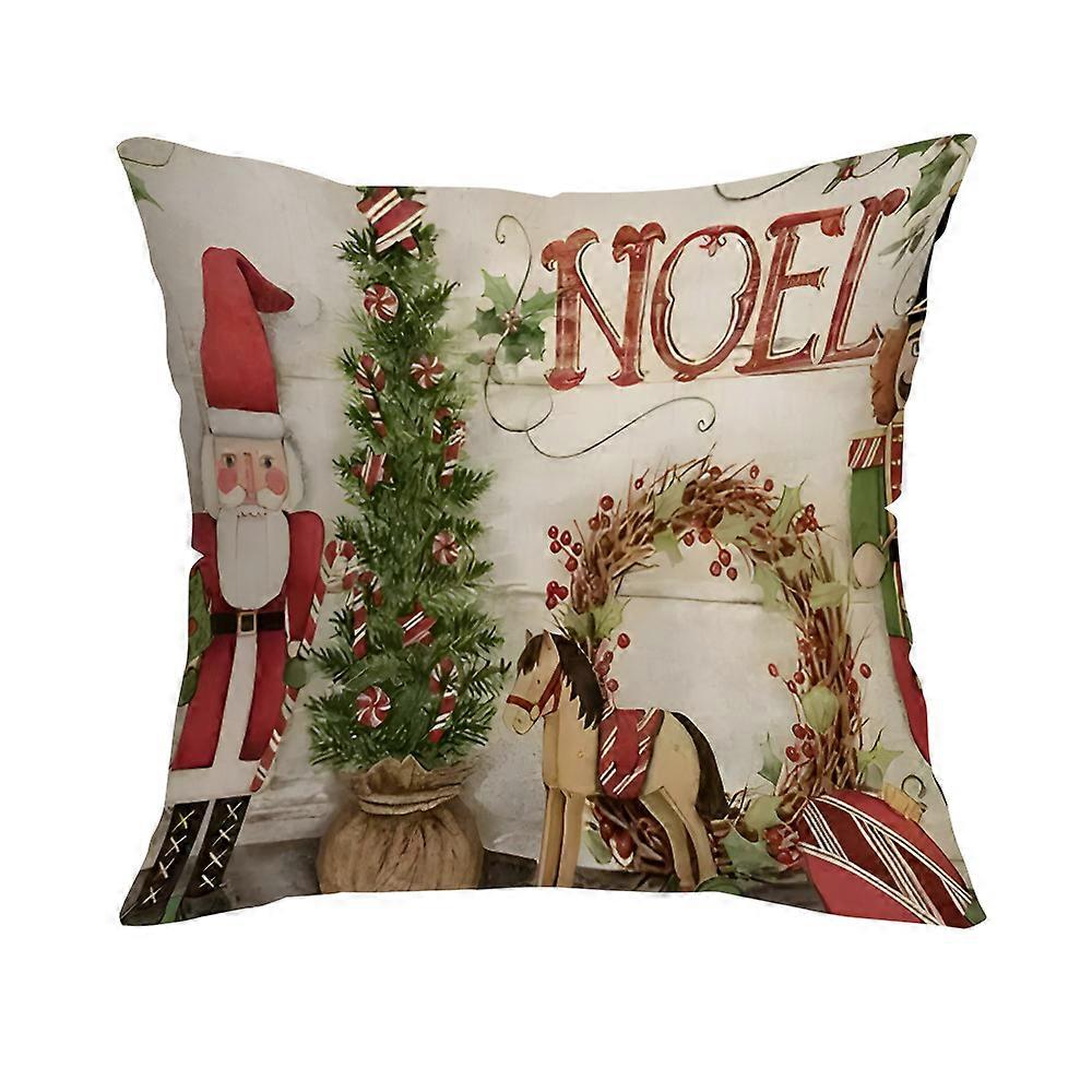2024 New Christmas Pattern Decorative Cushion Pillowcase Single-Sided Printed Pillowcase/3Pcs