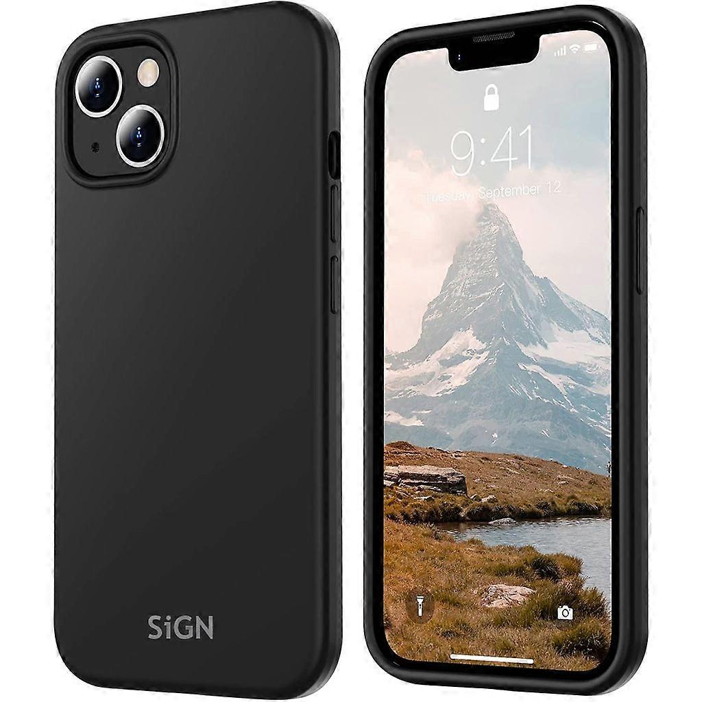 Funda de silicona líquida para iPhone 15 - Negro