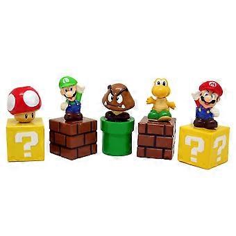 Home Decor 5Pcs/Set Super Mario Mini Figures Model Doll Collectible Toys Kids Game Fans Gifts