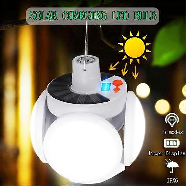 LED Solar Folding Football Light with Hanging Hook Deformable Hanging Night Light for Home Office Tent Car New