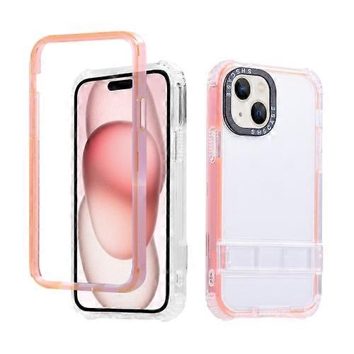 For iPhone 15 2 in 1 360 Invisible Holder Mobile Phone Case