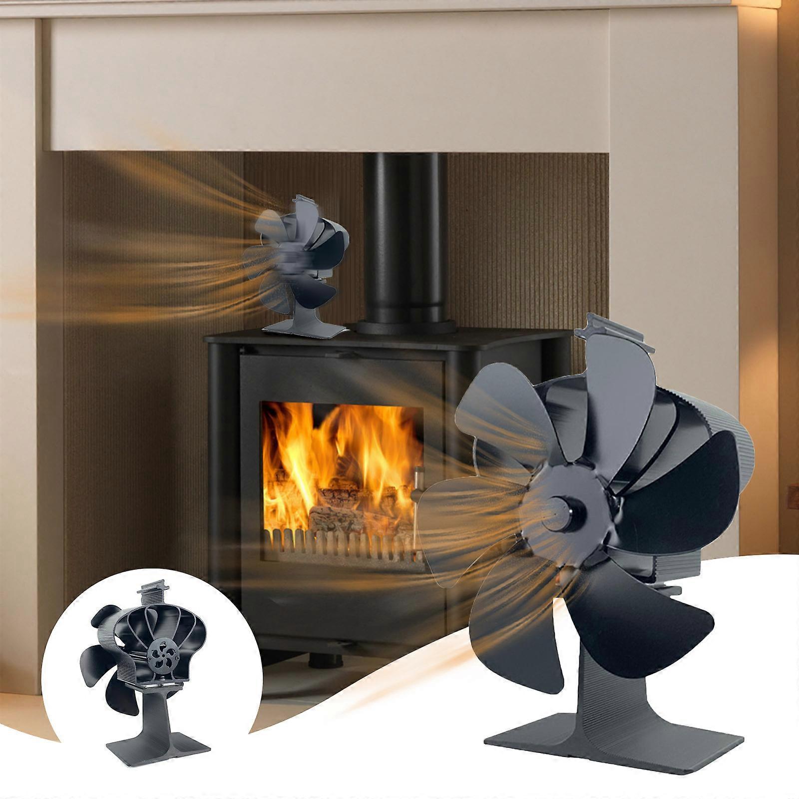 Heat-Powered Wood Stove Fan – Dual Motor 12-Blade (No