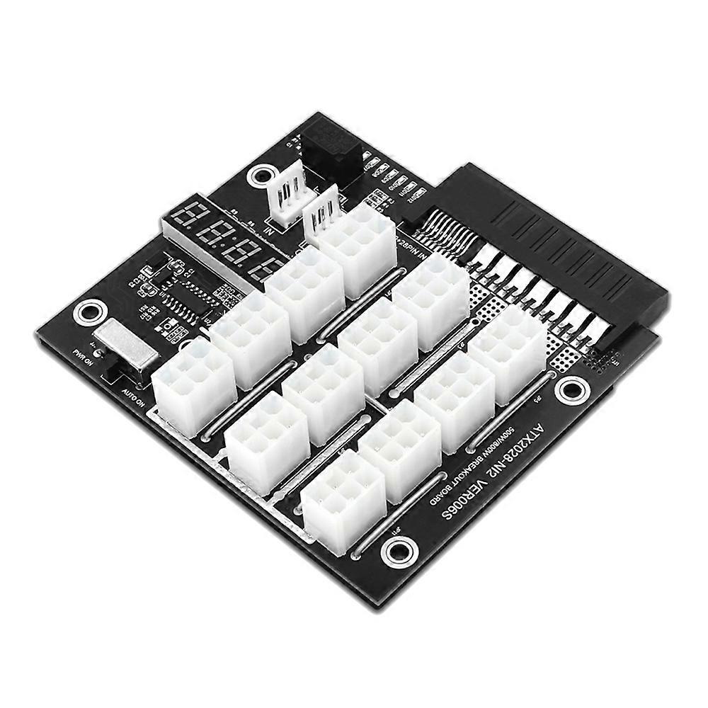 ATX 12X 6Pin Power Breakout Board 12Amp/1800Watts Power Board with Flash LED for Power Supply and E