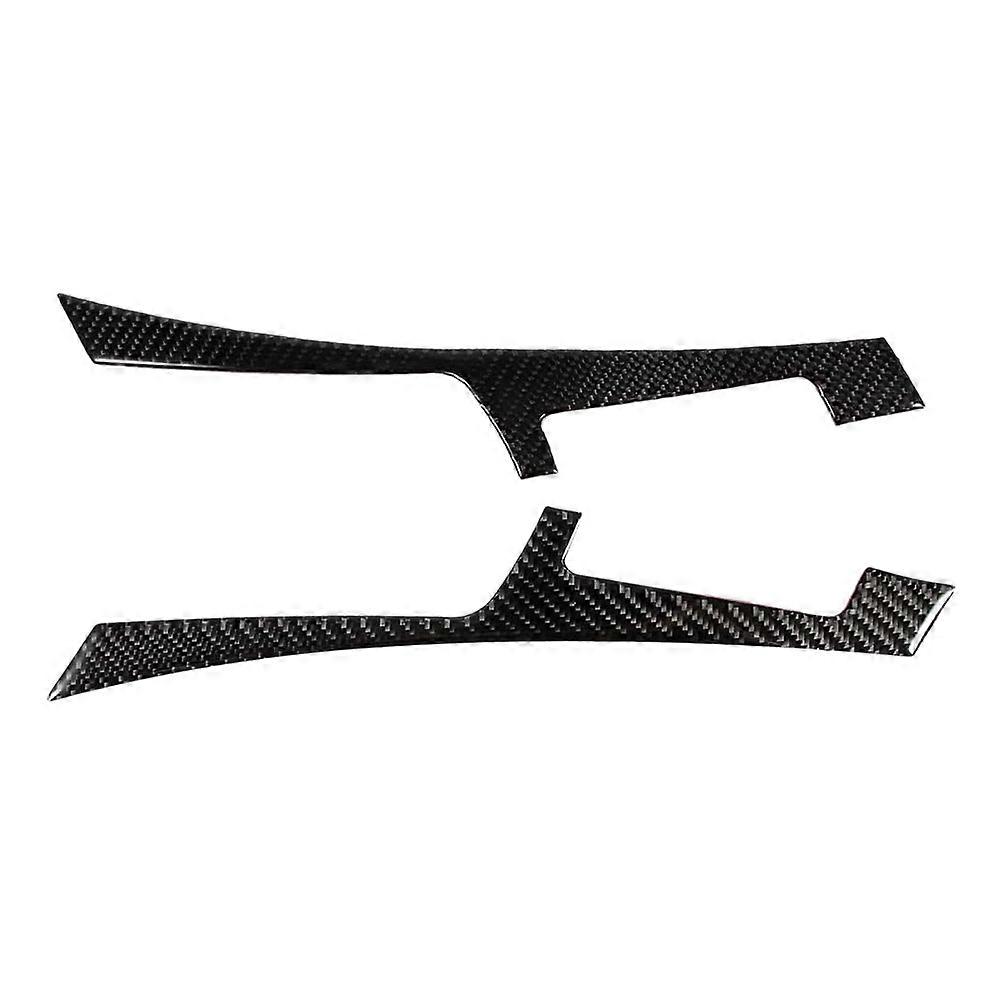 2Pcs Car Carbon Fiber Interior Center Control Cover Trim for Q50 Q60 2013-2019
