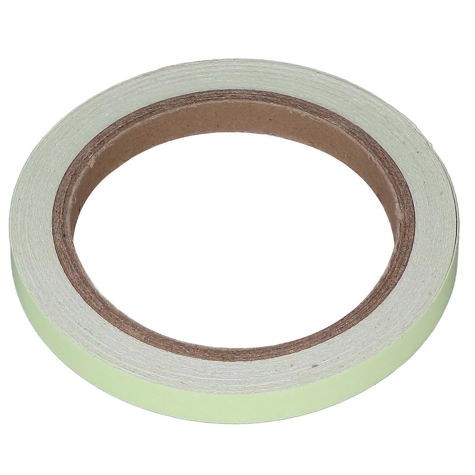 10m Length Glow in The Dark Tape Hard Light Charging Under UV Black Light Fluorescent Tape for Smooth Walls Stairs 20mm/0.79in Width Green