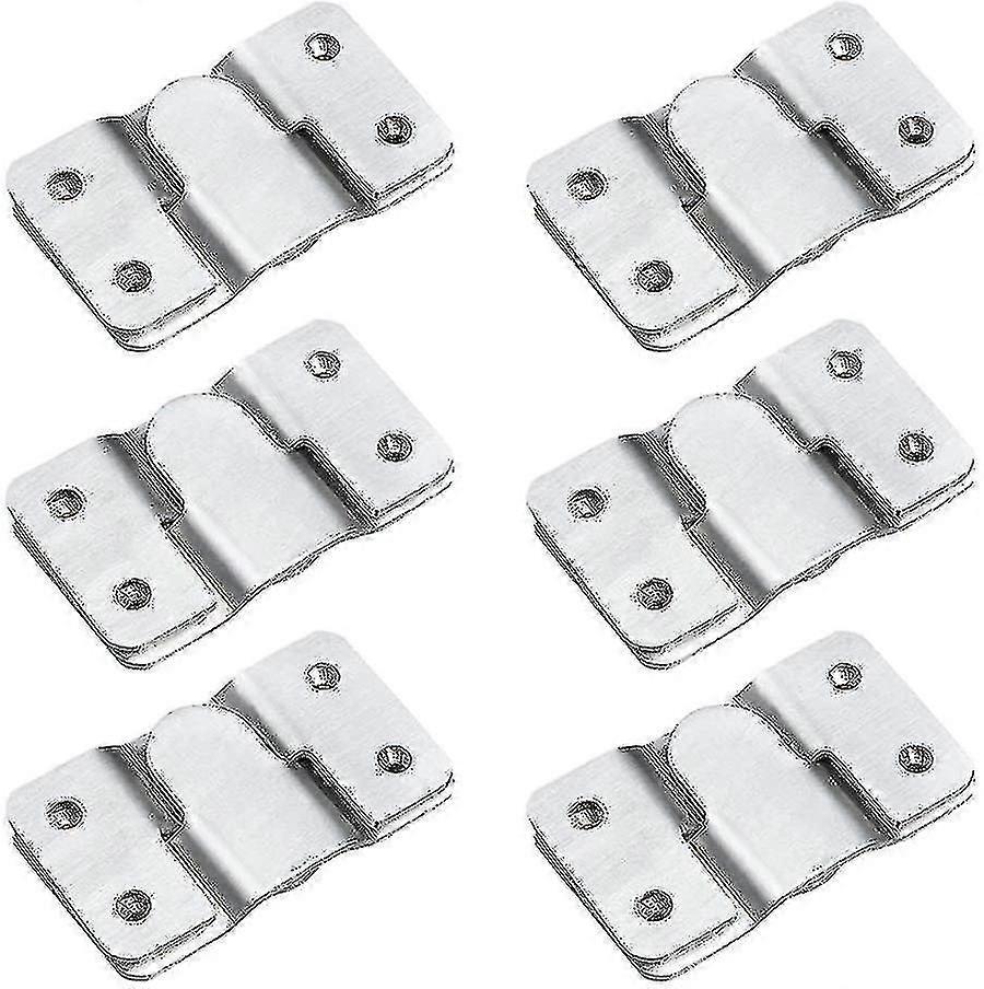 6 Pairs Flush Concealed Mount Brackets, Mini Flush Steel Mou
