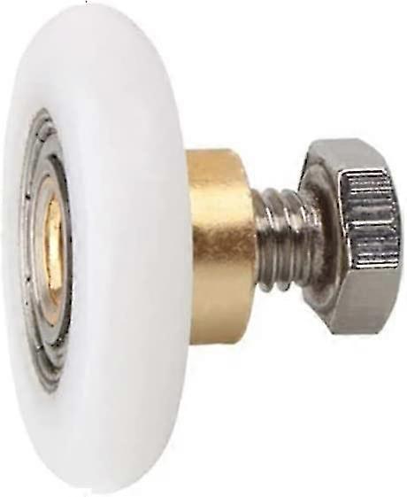 4pcs Shower Door Rollers, Bathroom Sliding Glass Door Wheels Nylon Copper Rollers, Shower Enclosure Accessories Fgao