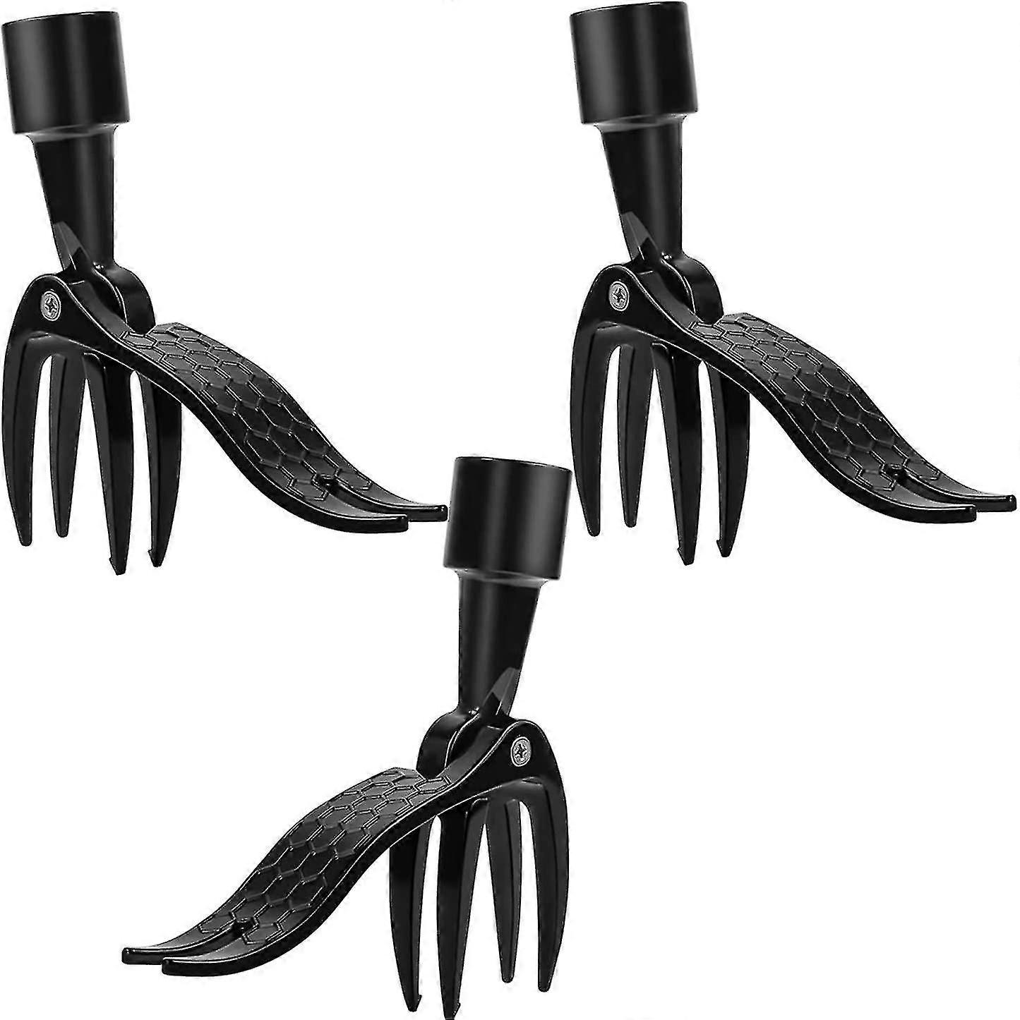 Standing Weed Puller Tool With Foot Plate, 3 Piece Portable Weeding Tool (without Handle)