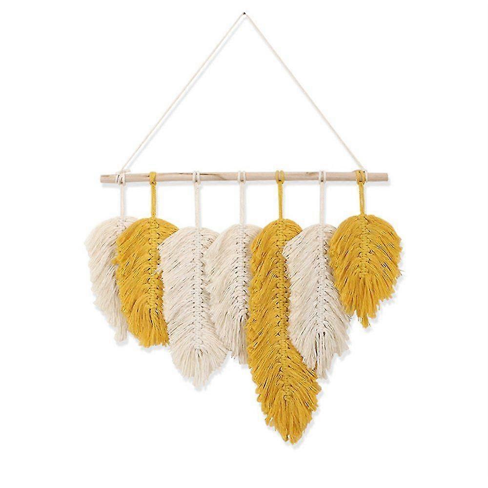 Wall Hanging Decor Woven Moon Feather Dream Catcher Wall Decor