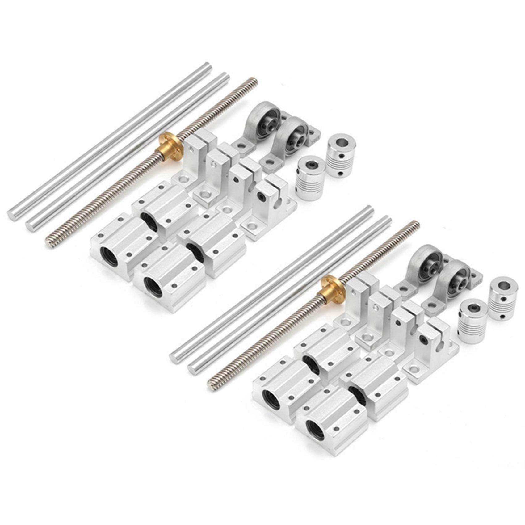30Pcs 200mm Optical Axis Guide Bearing Housings Aluminum Rail Shaft Lead Screw Rod Slide Bushing Sh