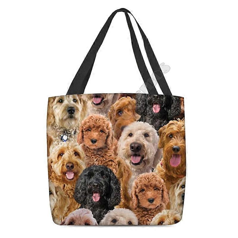 English Bulldogs Tote Bag 3D Print Handle Storage Shopper Bag Funny Foldable Reusable Tote Multipurpose 14 Style dog pattern