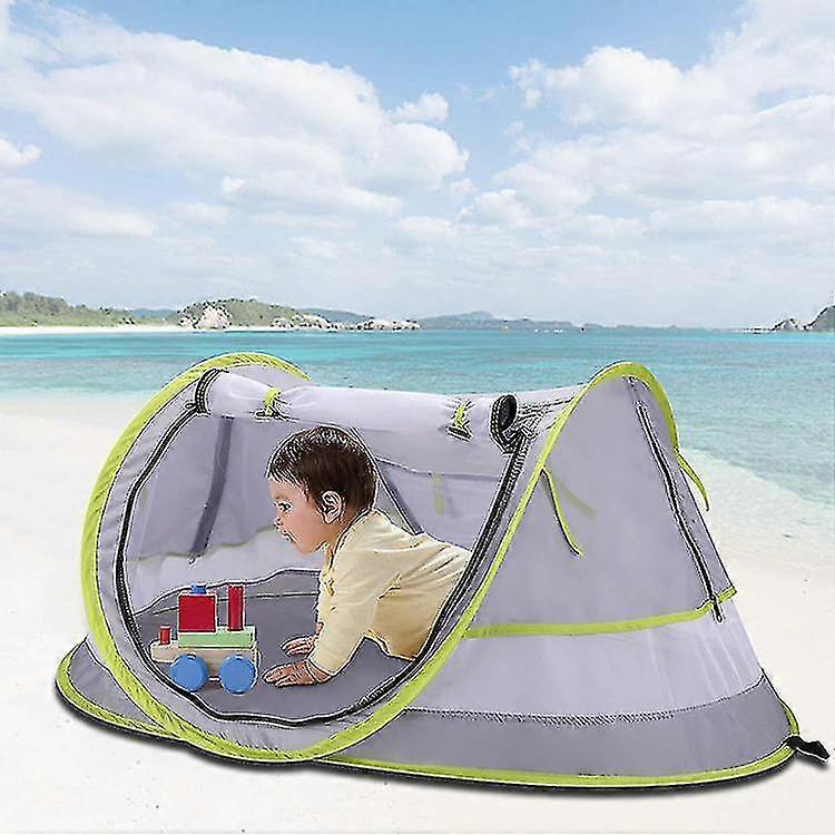 Travel Cot Pop up Travel Cot - Lightweight, Compact and Foldable - Unfolds in Just 2 Seconds - with Mosquito Net and Carry Bag
