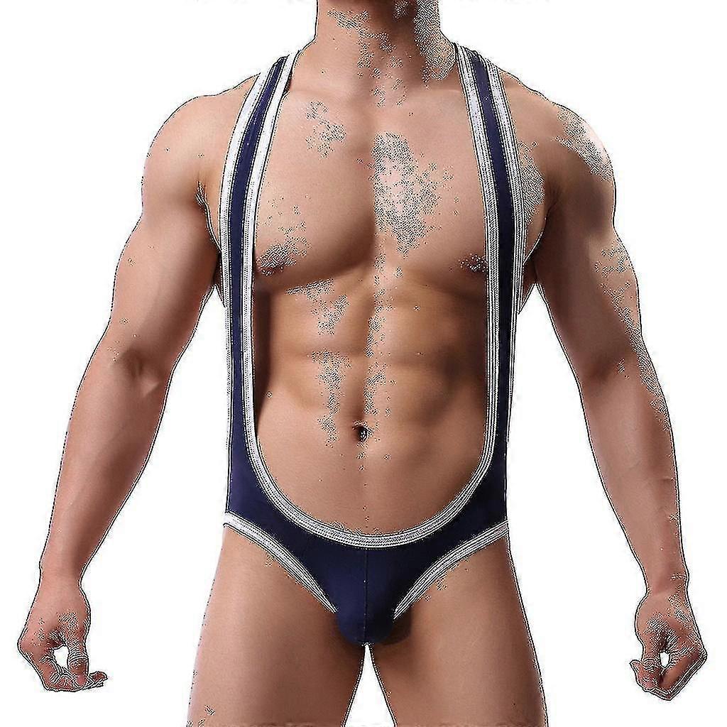 Men Soft Solid Color Leather Buttock Underwear Breathable