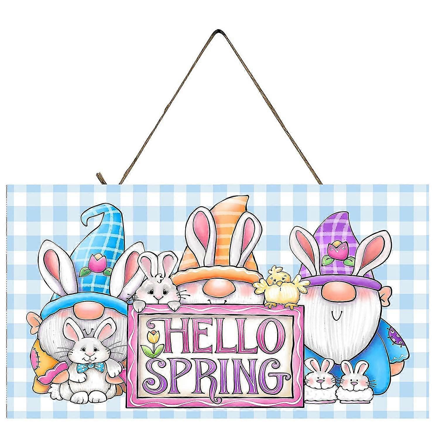 Olá Primavera Gnomos Sinal Handmade Metal Sign 8x12 polegadas OU 12x16 polegadas Modo 2496
