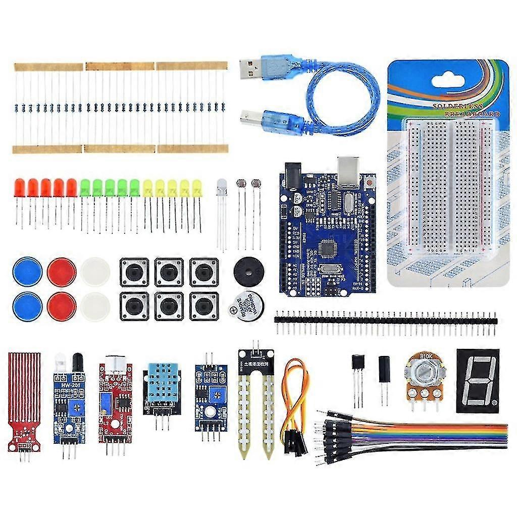 Komplett startpakke for Uno R3 Learning Suite med strømforsyningstrinnmotor