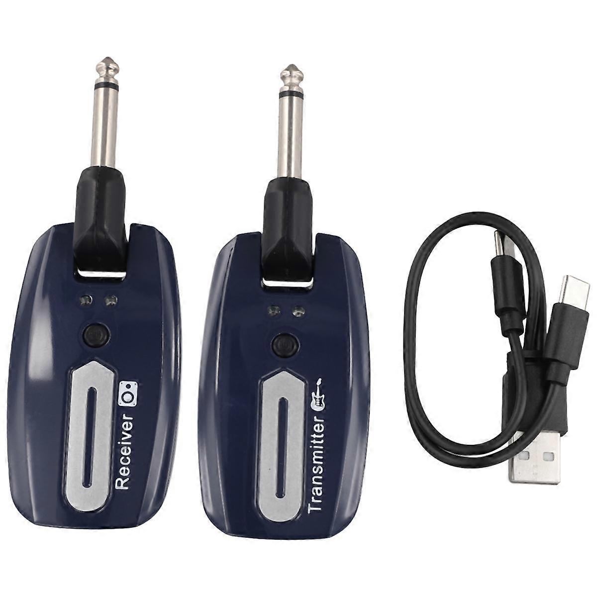 Gitarr Trådlöst System USB-uppladdningsbart Trådlös Gitarr Sändare Mottagare Elgitarr Bas Trådlöst System,A
