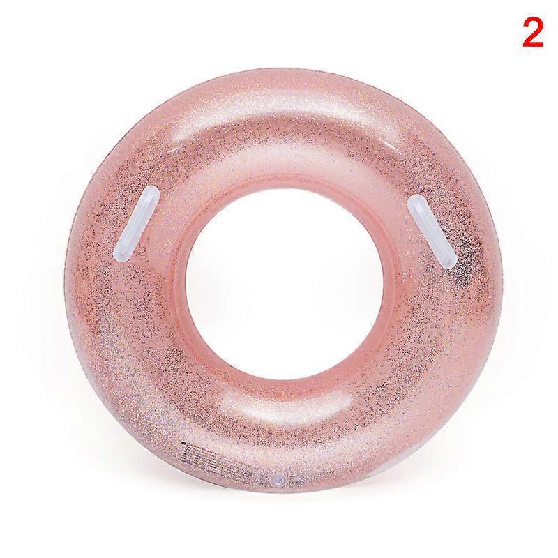 Inflatable Swimming Ring Thicken Transparent Glitter Float Water Toy Raft for Beach Parties New