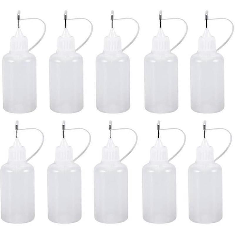10pcs 20ml Plastic Bottles With Nozzles, Precision Tip Applicator Squeeze Bottles For Glue Paint