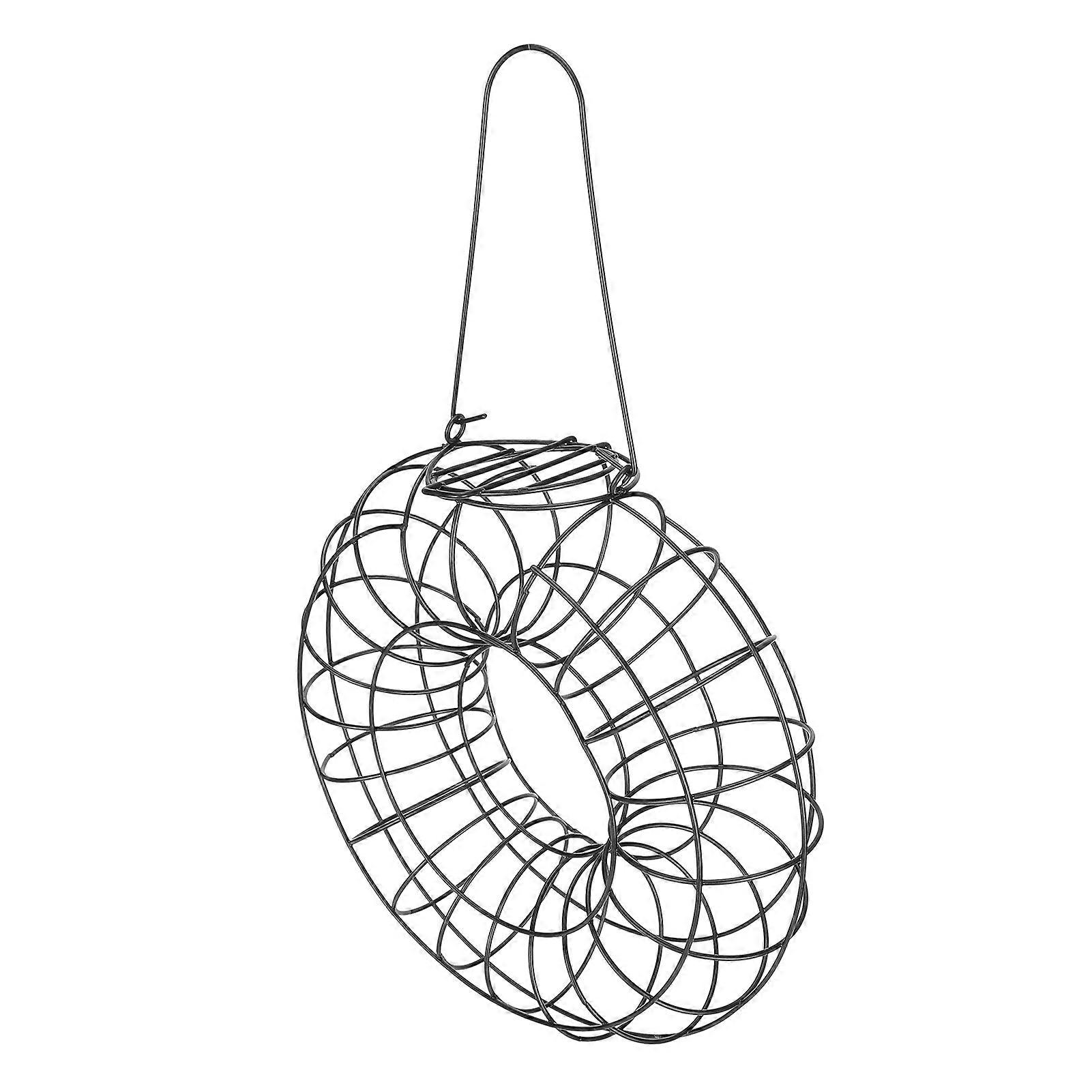 Outdoor Bird Feeder Circular Metal Hanging Tool for Wildlife Gardens