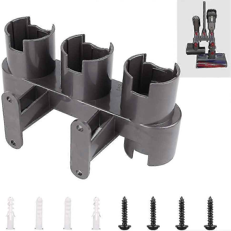 Dyson V11, V10, V8, V7's Abclife Accessory Bracket, Wall Bracket, Replacement For Dyson Vacuum Cleaner Accessories (gray, With Parts Kit)