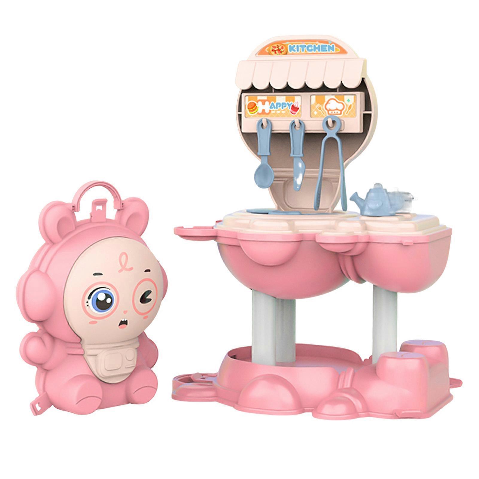Children Pretend Play Toys Set Funny Simulation Kitchen Tools Dining Table Toys Set for Children Interactive Toys Set