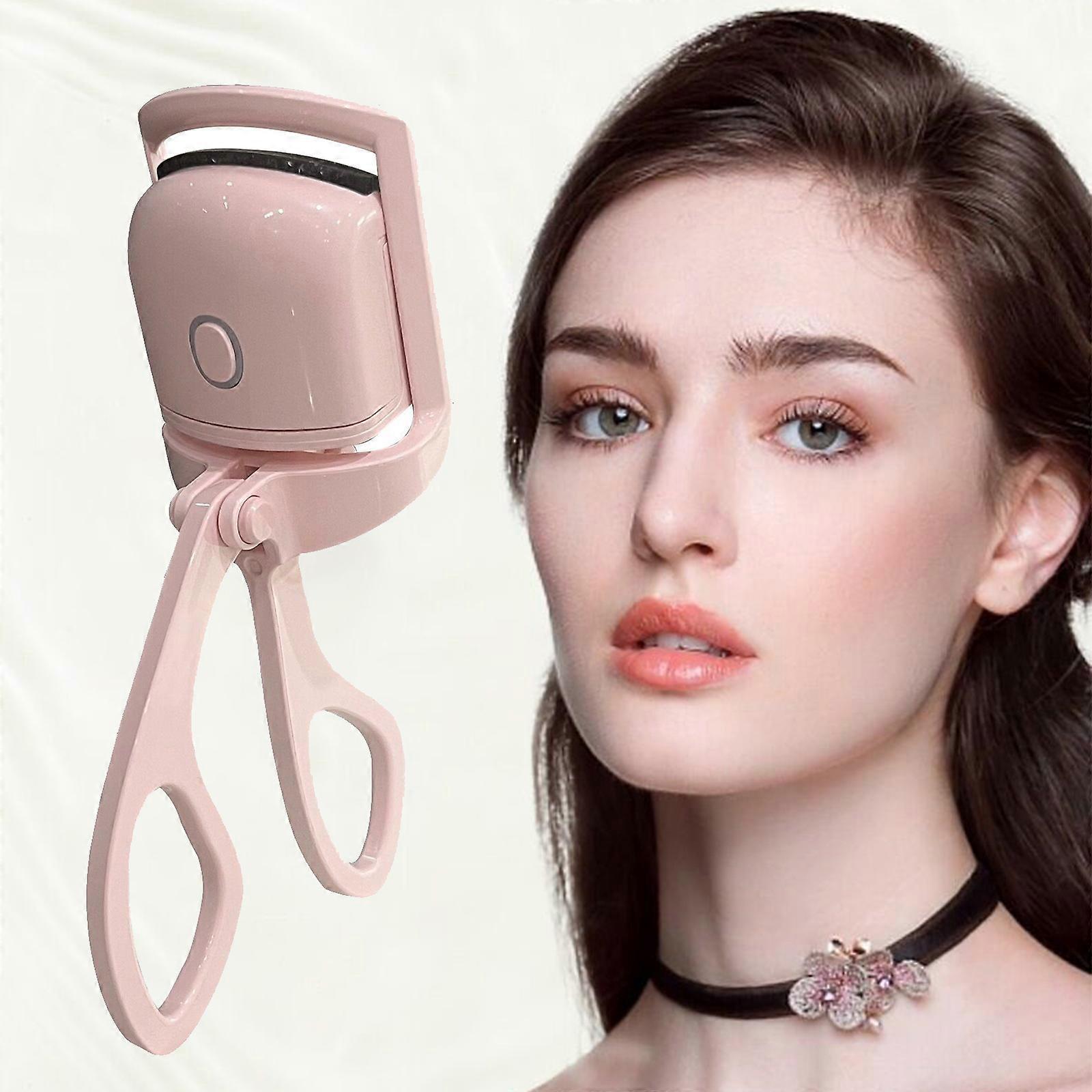 Heated Eyelash Curlers, Rechargeable Electric Eyelash Curler Quick Natural Curling 2 Temperature Modes Heated Lash Curling Long Lasting Lash Tool