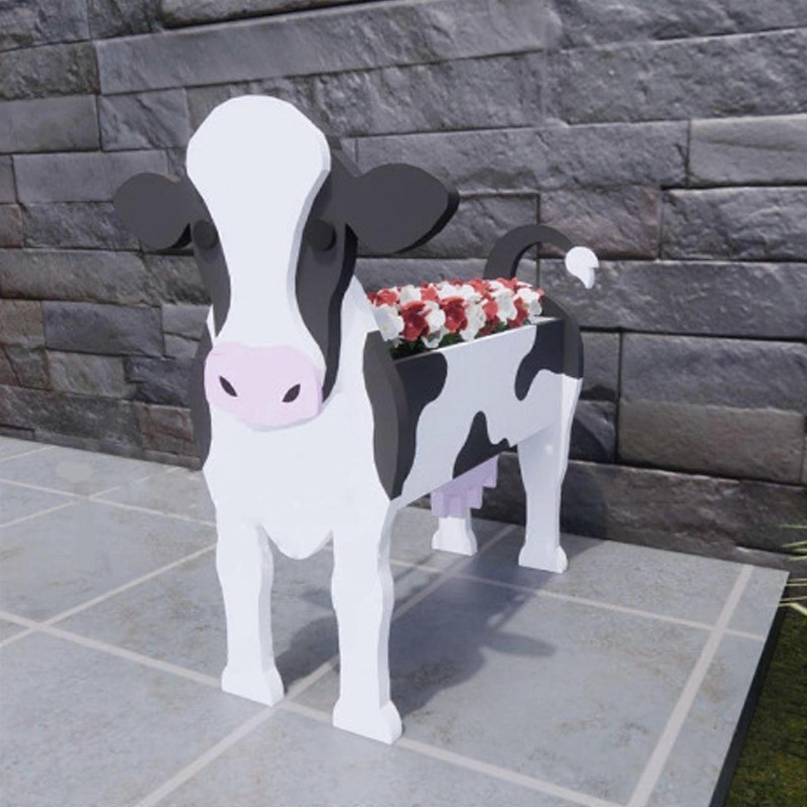 Vaso A Forma Di Animale Mucca O Cane - Piantatrice In Ceramica Per Esterno - Divas World