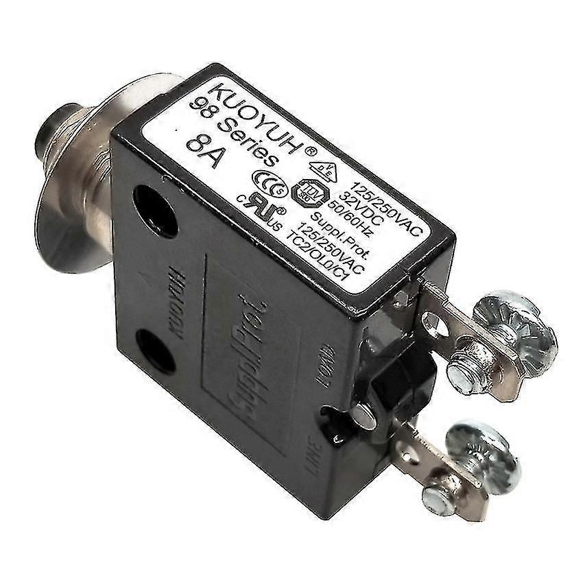 Kuoyuh 98 Series 8a 250vac Manual Reset Thermal Overload Protector Switch Mini Circuit Breaker