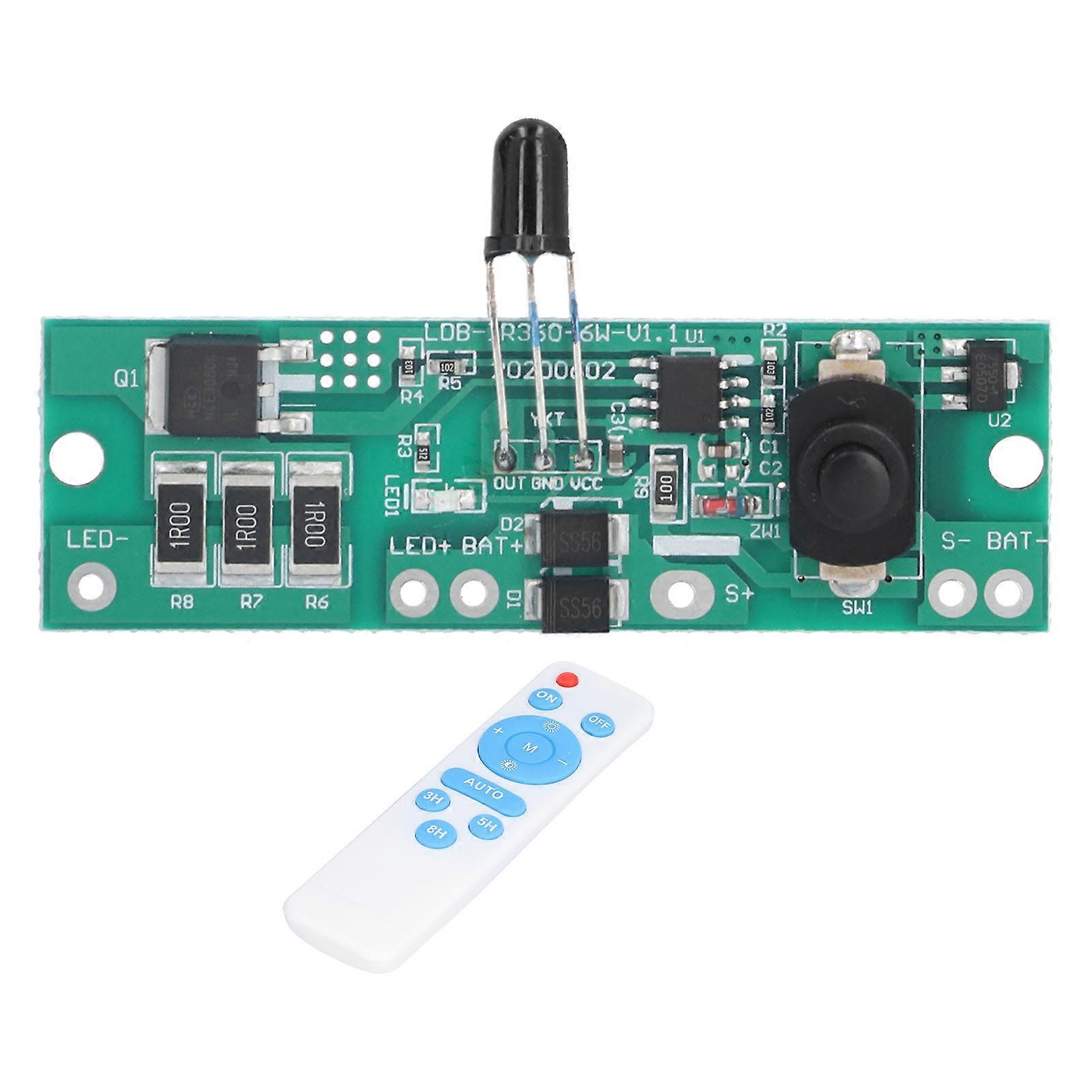 Remote Control Solar Circuit Board Long Bright Automatic Power Reduction 3.2V/3.7V Lamp Controller Module