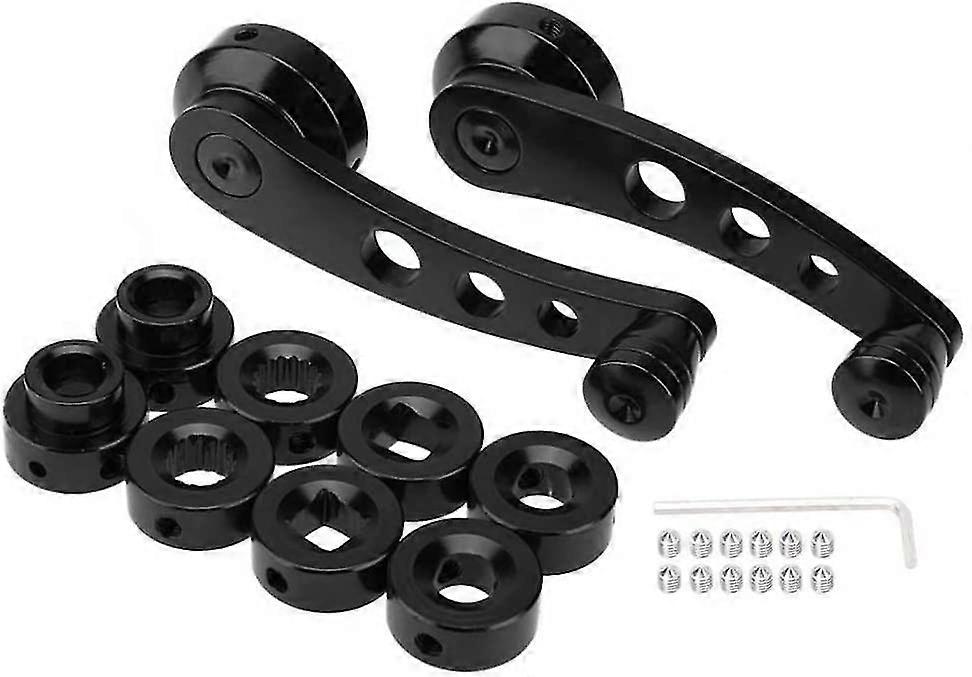 1 Set Car Window Handle Aluminum Alloy Window Crank Handle Universal Car Window Handle- Red - Ya