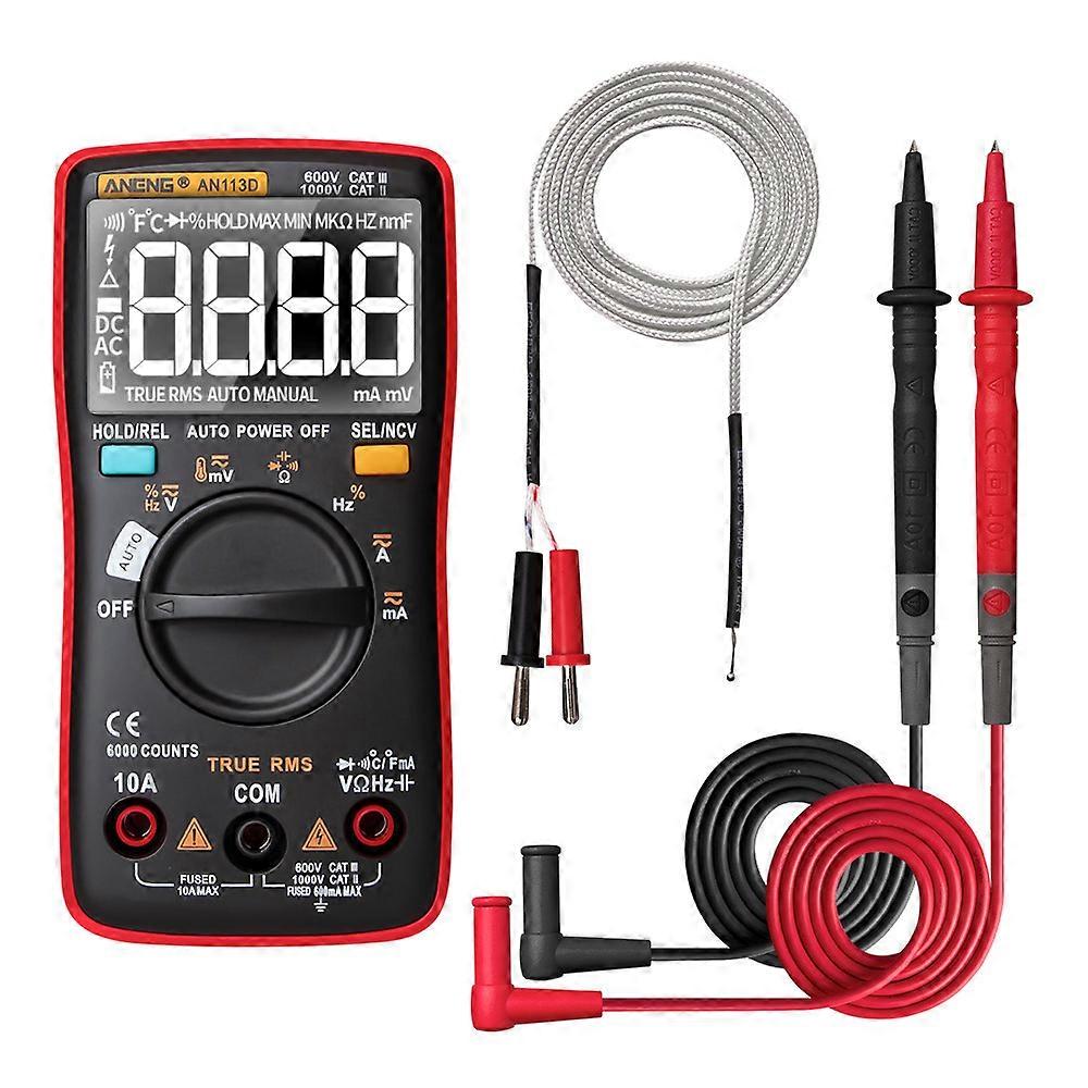 ANENG AN113D Digitales elektrisches Multimeter 6000 zählt DC / AC-Stromspannungsprüfer True RMS Auto Ranging LCD-Messgeräte