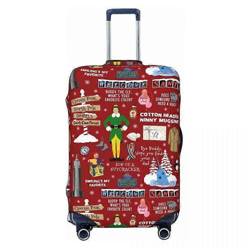 Buddy Elf Kufr Obal Legrační Vánoce Santa Dovolená Dovolená Výletní Výlet Elastická Zavazadla Příslušenství Chránič
