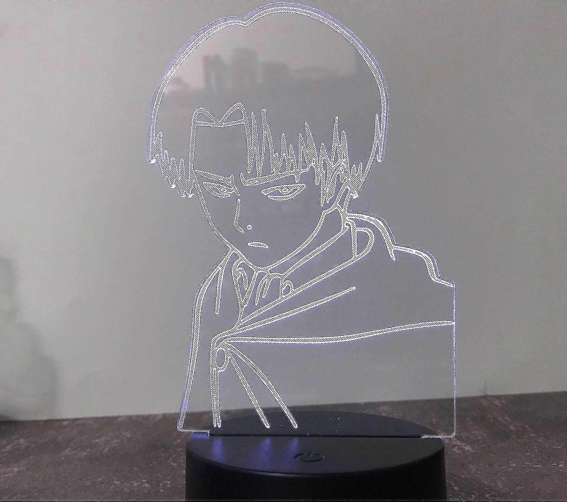 New 3d Night Light Anime Handmade Usb Black Touch Remote Control 16 Colors Creative Small Table Lamp 33 Black Touch Colorful