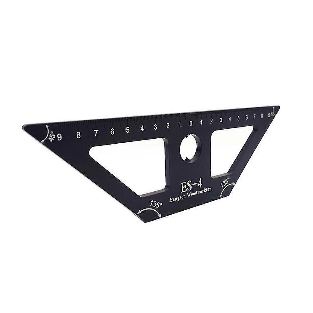 Aluminum Alloy 45 Degree Woodworking Scribing Ruler Carpentry Auxiliary Measuring Marking Tool