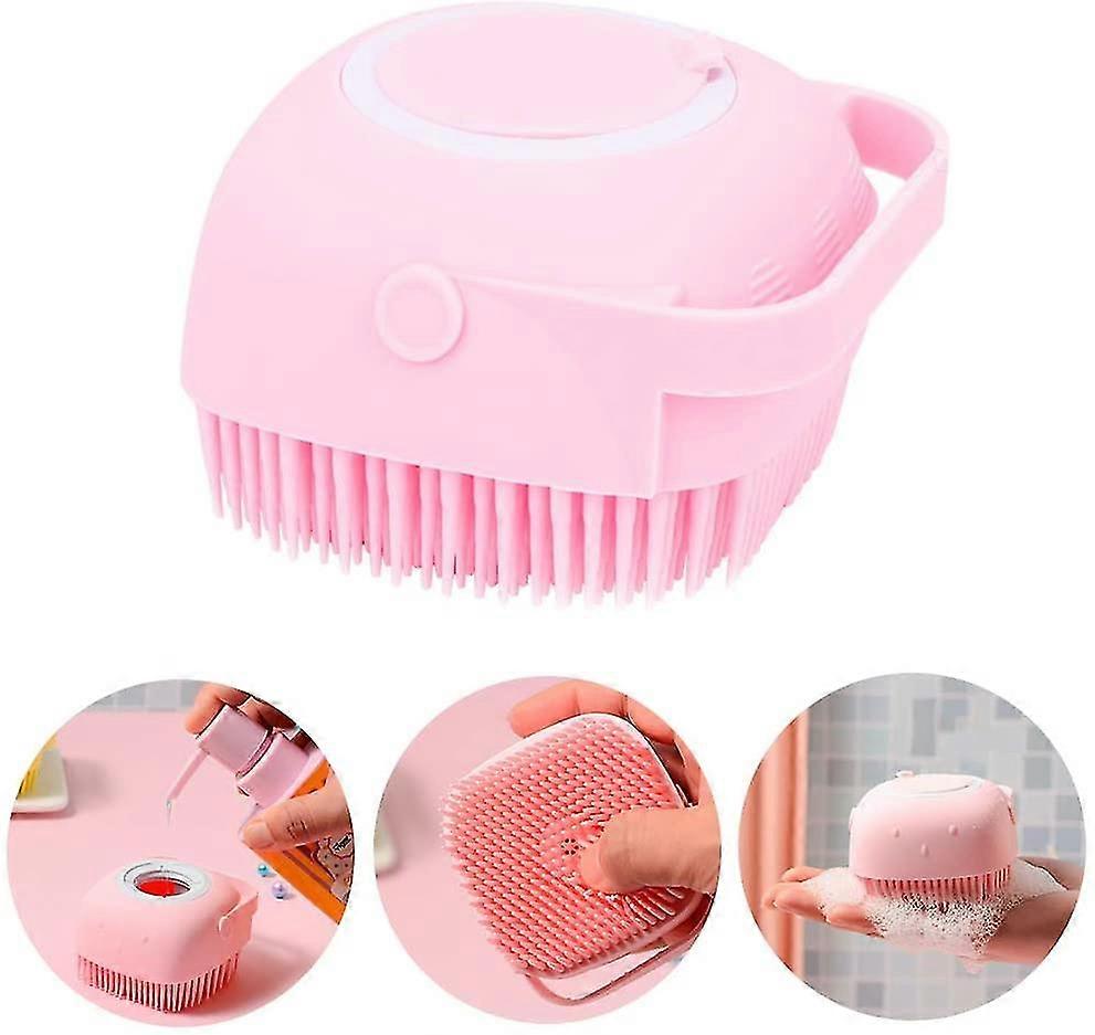 Silicone Body Brush Shower Scrubber With Shower Gel Dispenser Function