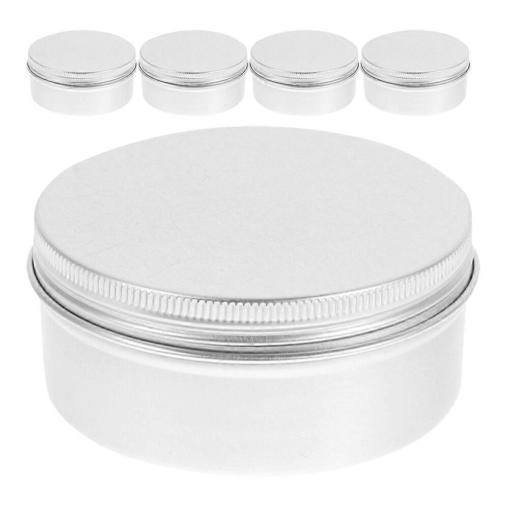 5Pcs Aluminum Tin Jars Makeup Boxes Soap Storage Accessory for Lip Balm