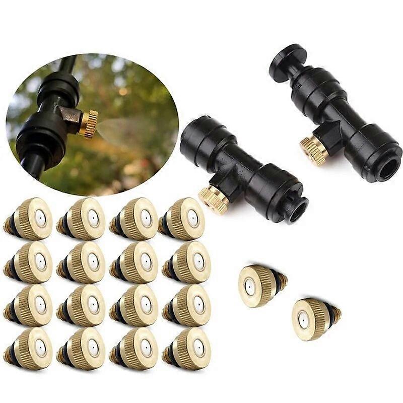 10 pcs Nozzle size 0.1-0.6mm Garden Water Mist Spray brass Nozzle Sprinklers Misting Cooling for flowers plant greenhouse