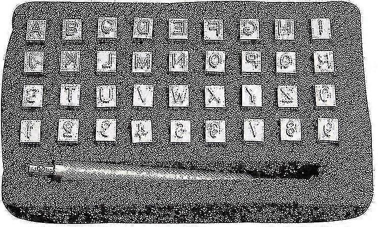 Leather Stamp Hole Punch Set 6.5mm Metal Alphanumeric Embossing Stamp Tool