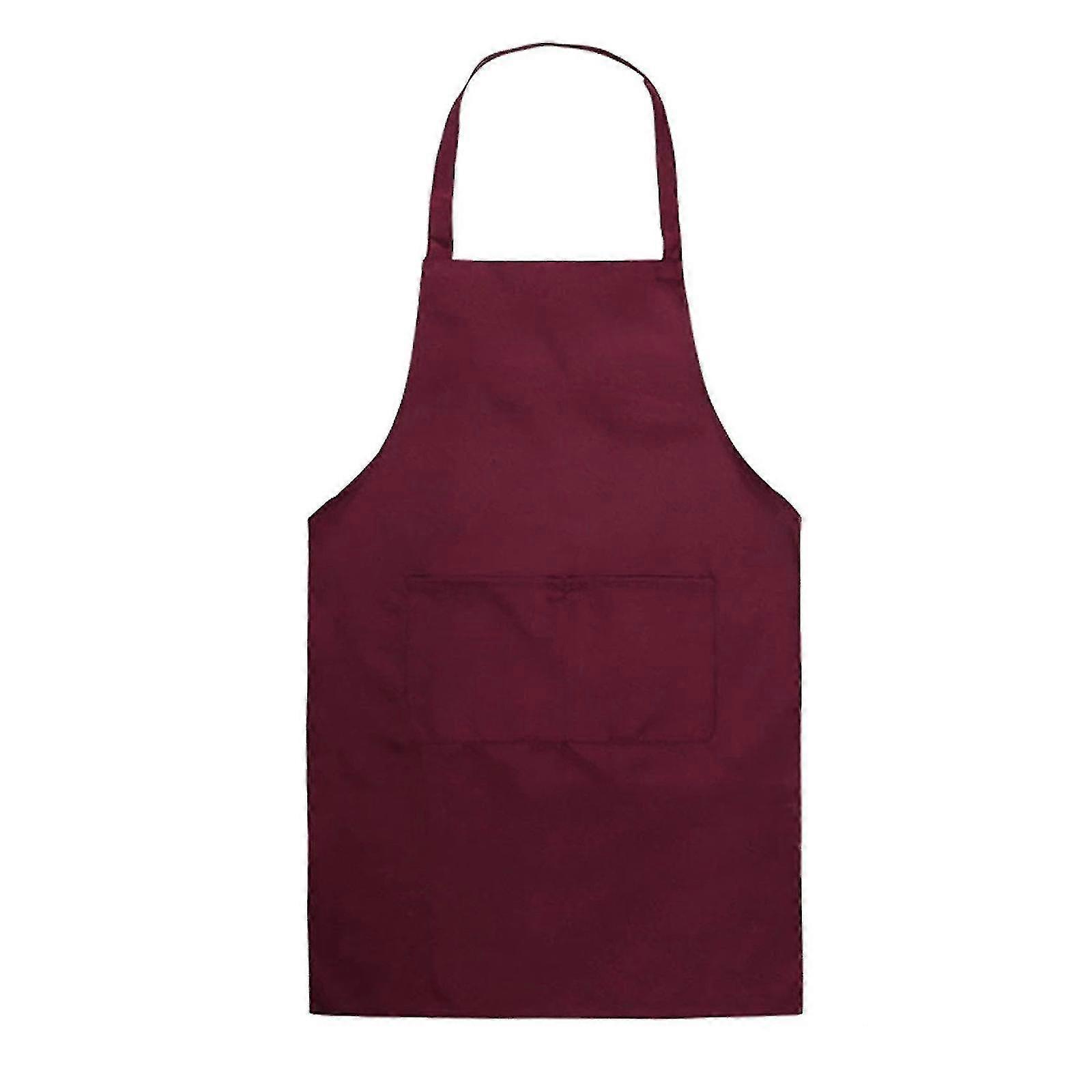 Plain Apron With Pockets Bib Kitchen Cooking Chef Craft Baking Adult