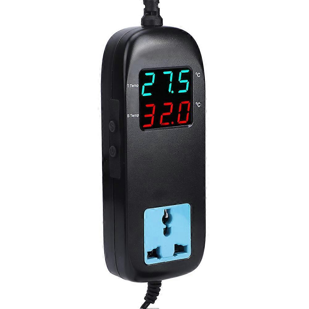 90-250V Digital Display Temperature Controller Electronic Thermostat with Power CordEU Plug