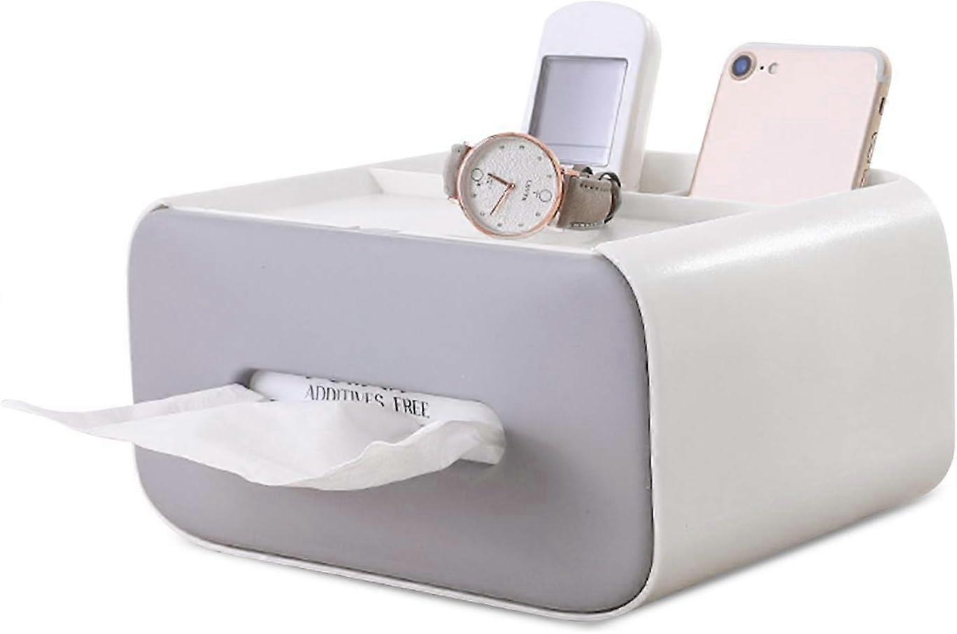 Tissue Box, Tissue Box Holders Multifunctional Double Layer Tissue Dispenser