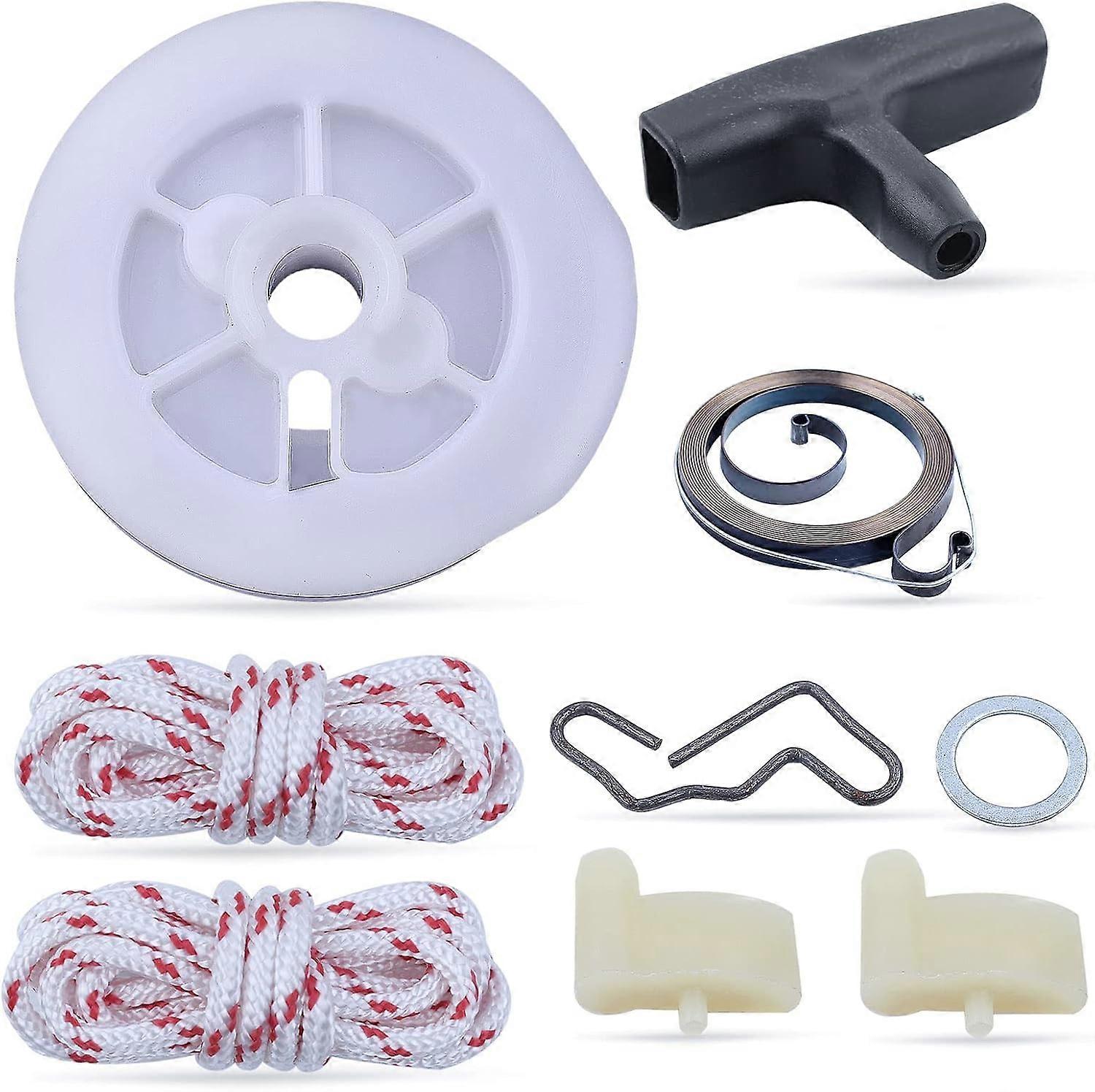 Chainsaw Recoil Starter Spring Pulley Grip Rope Rotor Pawl for STIHL MS390 MS310 MS390 029 039 Replacement Parts for 1121 195 3400