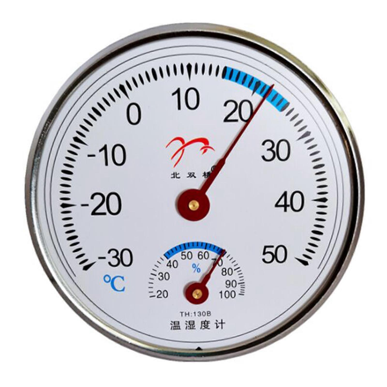 Thermometer Hygrometer Home & Humidity Meter Indoor Wall-Mounted Pointer Metal