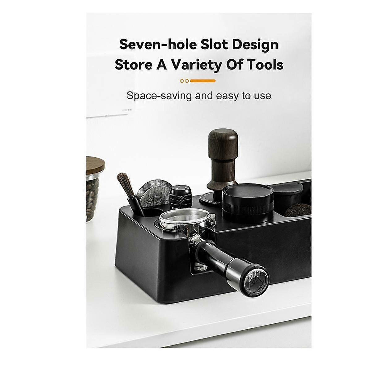 51/58MM Kaffe Tamper Hållare Matta Filterstativ Espresso Portafilter Stativ Espresso Distributör Mattställ Barista Verktyg