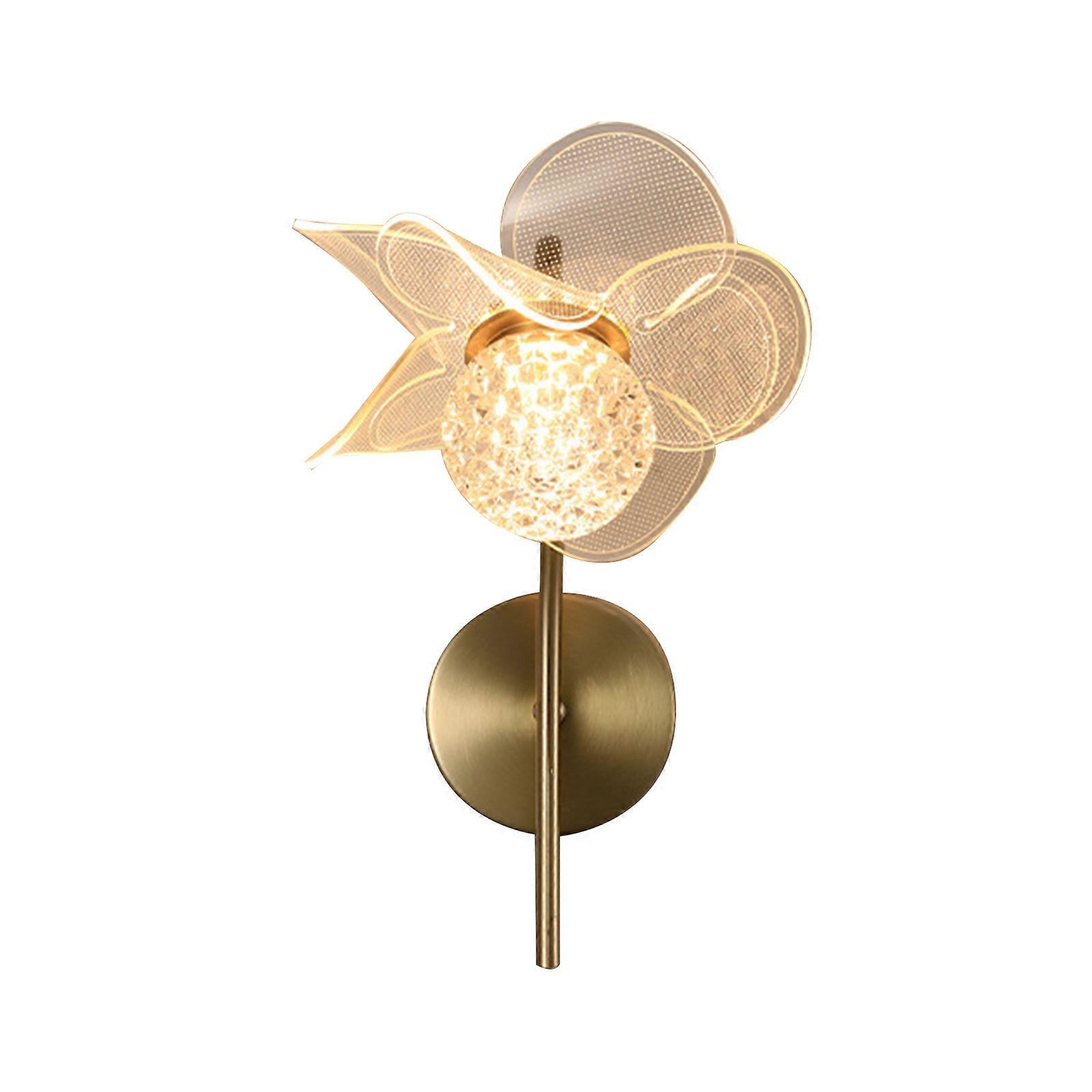 Gold Wall LED Light, Wall-Mounted Wall Light with 3 Adjustable Lighting